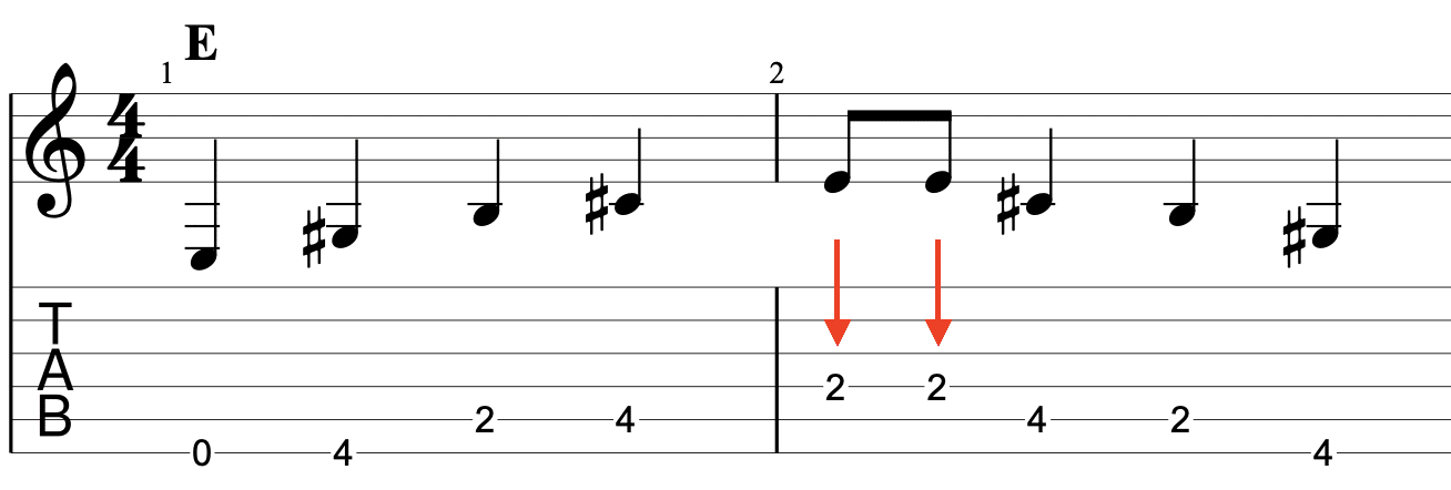 Boogie Woogie Fingerstyle Bass ex1 double note